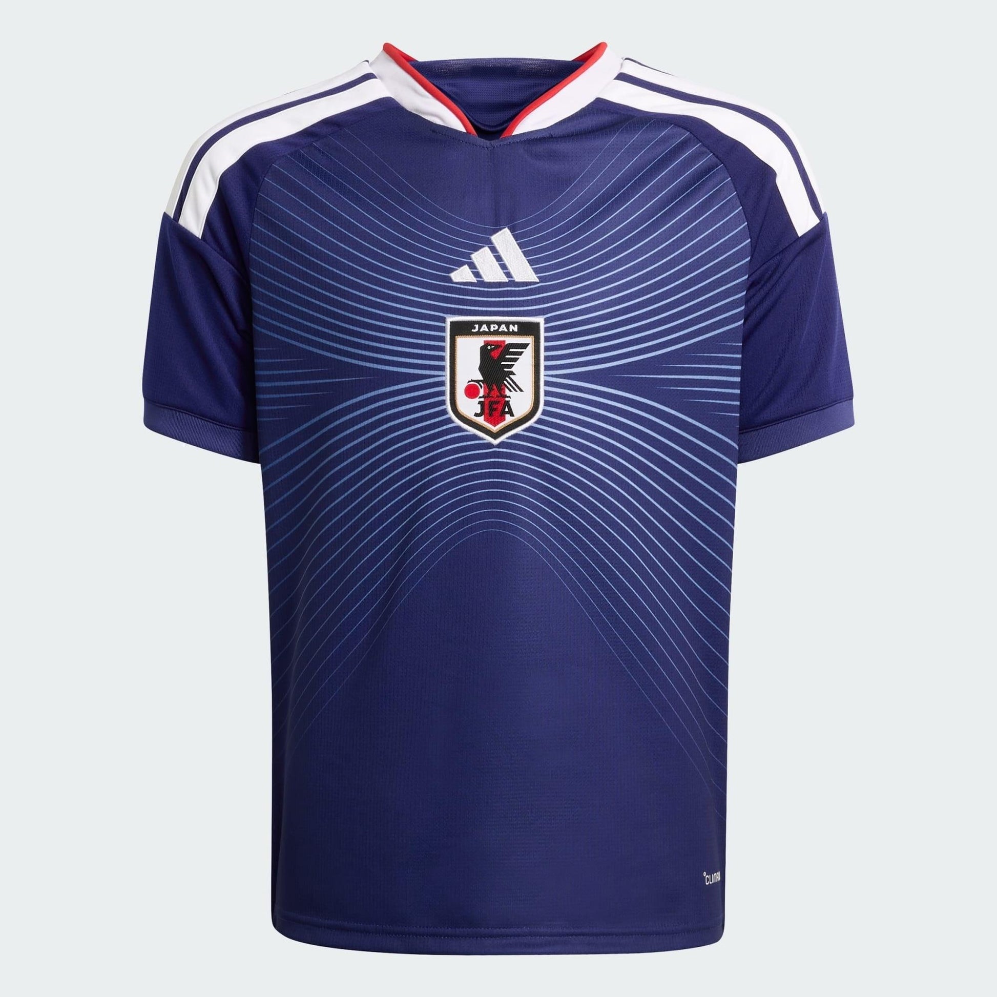 Conjunto Infantil Japão 26/27 Home, Camisas de Futebol, PIQUE DE JOGADOR, A camisa do seu time favorito agora disponível em nossa loja! Confeccionadas com tecido de poliéster de alta qualidade e uma tecnologia respirável de ponta, nossas camisas são uma fusão perfeita de conforto, resistência e frescor duradouro. Sinta-se envolvido(a) em luxo enquanto apoia o seu time, seja nas vibrantes arquibancadas ou no calor da competição nas quadras. O design exclusivo e as cores vibrantes destacam-se, tornando esta c
