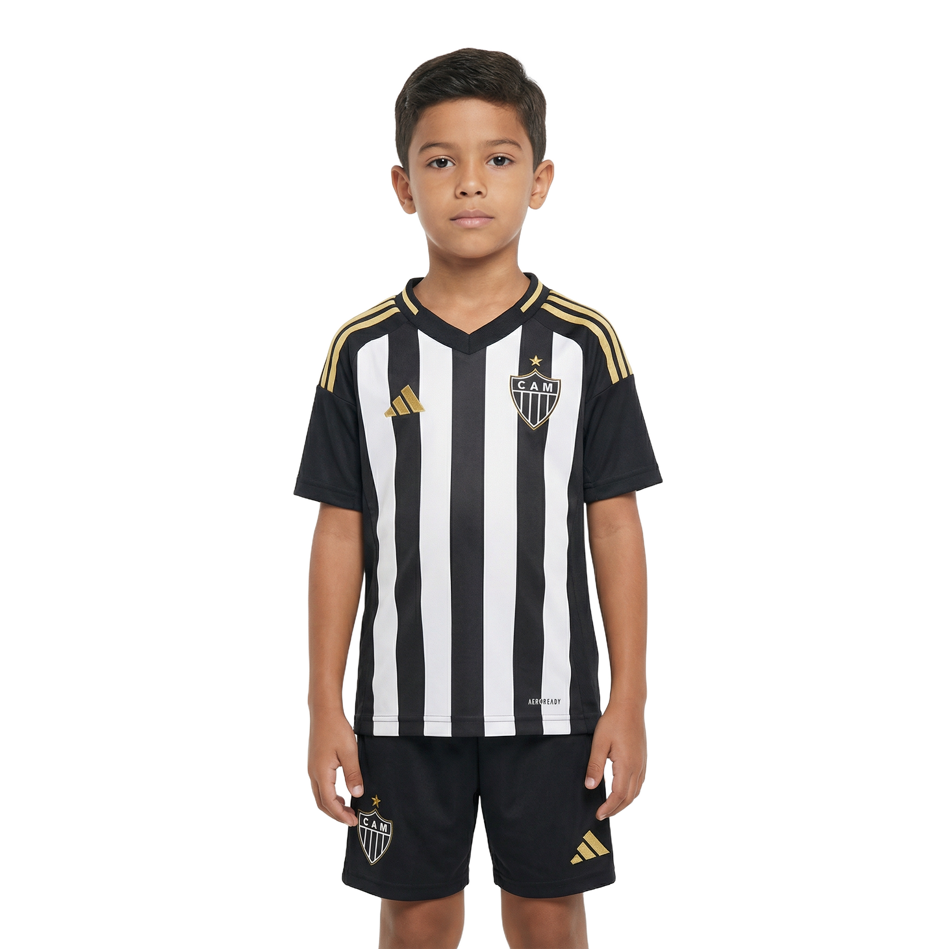 Conjunto Infantil Adidas Atlético Mineiro 25/26 I, Camisa Futebol, Adidas, Ficha do Produto TecnologiaAeroReady: Sistema que controla o excesso de umidade do corpo, garantindo a rápida secagem do suor durante os exercícios. Composição: 100% PoliésterMarca: AdidasIndicada para: TreinoGênero: MasculinoEscudo: BordadoOrigem: ImportadoManga: Longa-PIQUE DE JOGADOR
