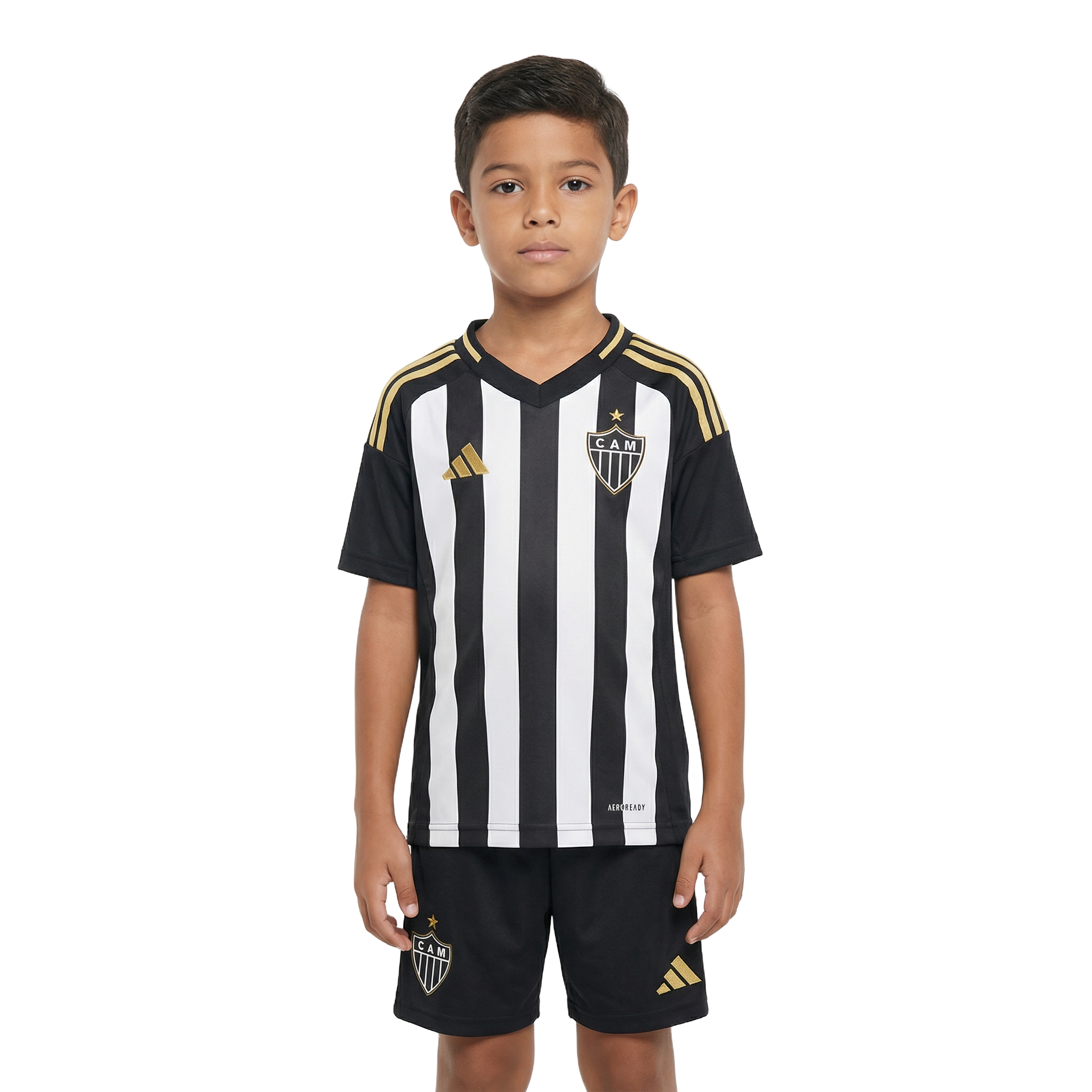 Conjunto Infantil Adidas Atlético Mineiro 25/26 I, Camisa Futebol, Adidas, Ficha do Produto TecnologiaAeroReady: Sistema que controla o excesso de umidade do corpo, garantindo a rápida secagem do suor durante os exercícios. Composição: 100% PoliésterMarca: AdidasIndicada para: TreinoGênero: MasculinoEscudo: BordadoOrigem: ImportadoManga: Longa-PIQUE DE JOGADOR