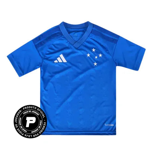 Conjunto Infantil Adidas Cruzeiro 25/26 Home, Camisa Futebol, Adidas, Ficha do Produto TecnologiaAeroReady: Sistema que controla o excesso de umidade do corpo, garantindo a rápida secagem do suor durante os exercícios. Composição: 100% PoliésterMarca: AdidasIndicada para: Jogo/CasualGênero: MasculinoEscudo: EmborrachadoOrigem: ImportadoManga: Curta-PIQUE DE JOGADOR