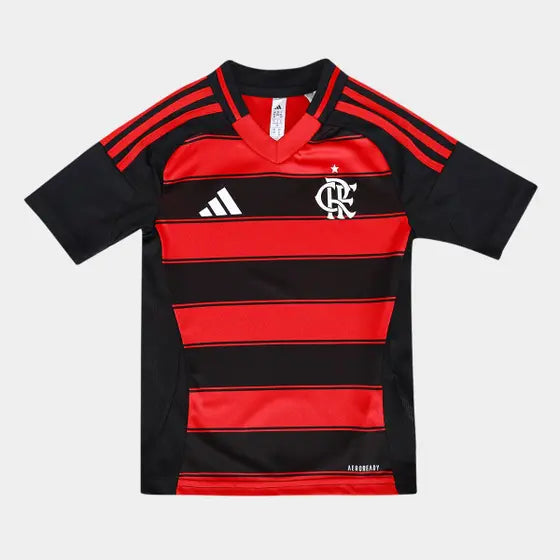 Conjunto Infantil Adidas Flamengo 25/26 I, Camisa Futebol, Adidas, Ficha do Produto TecnologiaAeroReady: Sistema que controla o excesso de umidade do corpo, garantindo a rápida secagem do suor durante os exercícios. Composição: 100% PoliésterMarca: AdidasIndicada para: Jogo/CasualGênero: MasculinoEscudo: BordadoOrigem: ImportadoManga: Curta-PIQUE DE JOGADOR