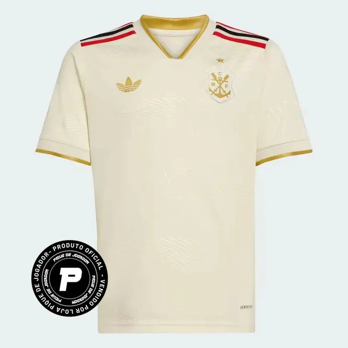 Conjunto Infantil Adidas Flamengo 25/26 Third, Camisa Futebol, Adidas, Ficha do Produto TecnologiaAeroReady: Sistema que controla o excesso de umidade do corpo, garantindo a rápida secagem do suor durante os exercícios. Composição: 100% PoliésterMarca: AdidasIndicada para: Jogo/CasualGênero: MasculinoEscudo: BordadoOrigem: ImportadoManga: Curta-PIQUE DE JOGADOR