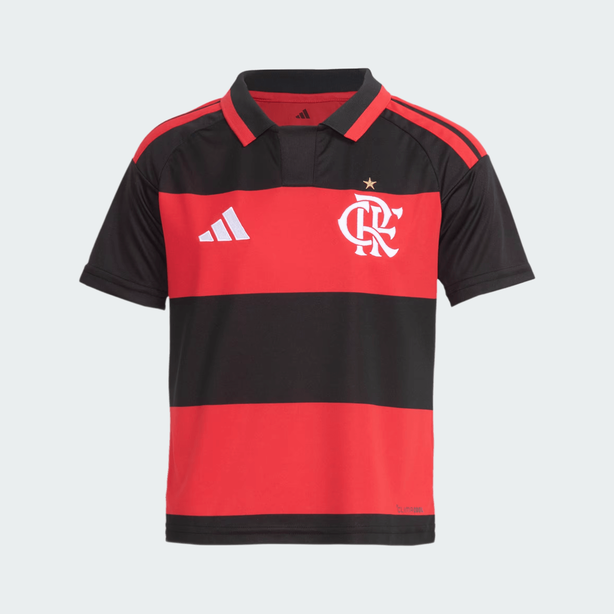 Conjunto Infantil Adidas Flamengo 26/27 I, Camisa Futebol, Adidas, VISTA O MANTO! Conheça a Camisa I CR Flamengo 26, uma mistura de tradição no futebol e inovação adidas. Criada para aqueles que vivem e respiram o esporte, esta é mais do que apenas uma camisa - é um símbolo de herança e paixão.Refrescante. Seca. Pronta. A tecnologia Climacool absorve e dispersa o suor para um desempenho sem distrações, permitindo que você se concentre no jogo. Adornada com o escudo costurado do clube, esta camisa é um teste