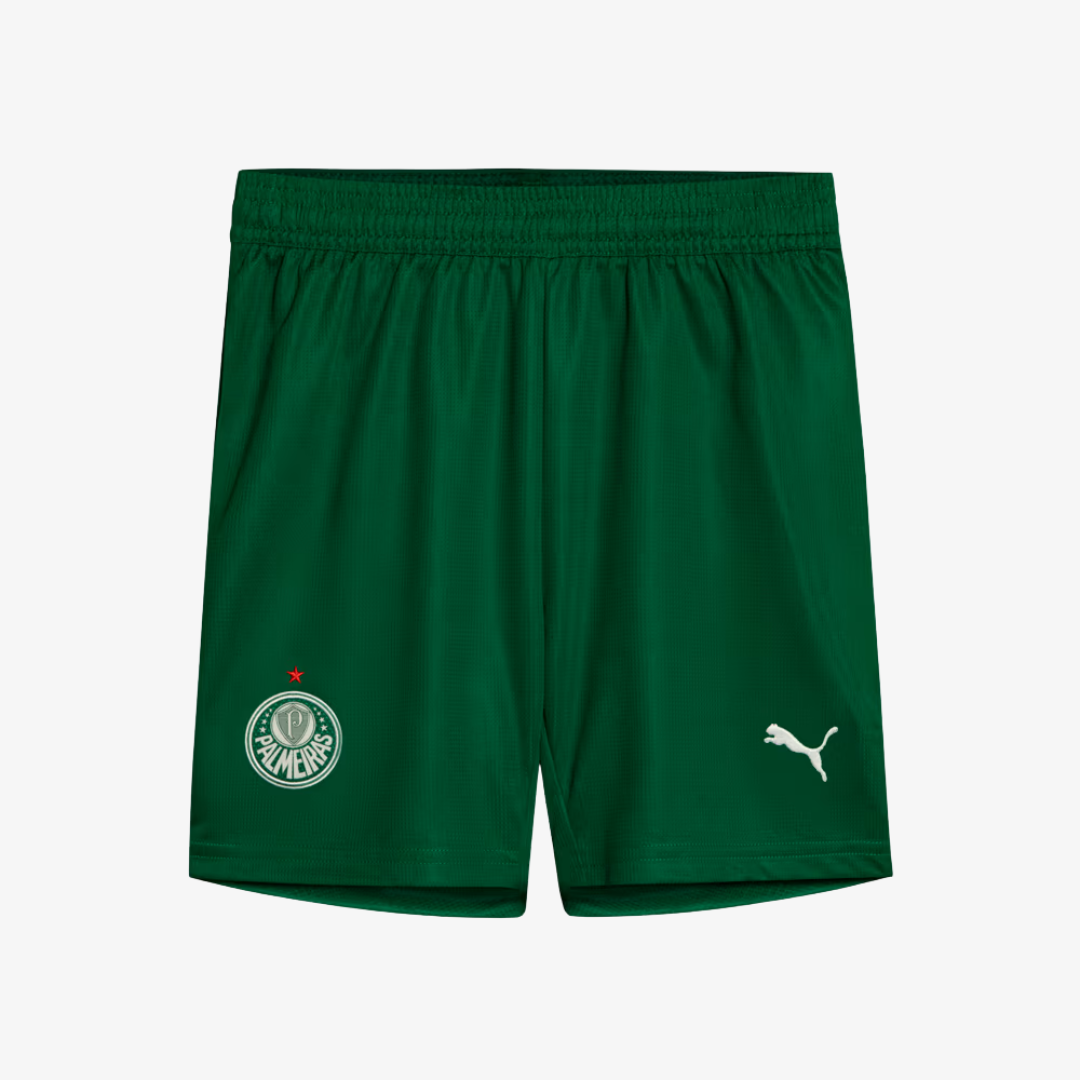Conjunto Infantil Puma Palmeiras 2025/26 II, Camisas de Futebol, PIQUE DE JOGADOR, O Conjunto Infantil Palmeiras II 2025/26 da Puma é ideal para os pequenos demonstrarem o amor pelo Verdão com estilo e autenticidade. Com design moderno em branco e detalhes em verde, o uniforme oficial traz conforto, leveza e personalidade para o dia a dia e os dias de jogo. Características e Benefícios Tecnologia dryCELL, que afasta o suor da pele e mantém a criança seca e confortável Conjunto leve e respirável, ideal para 