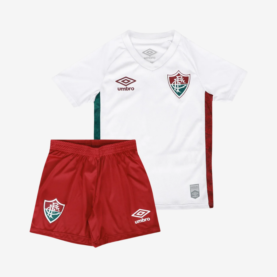 Conjunto Infantil Umbro Fluminense 2025/26 II, Camisas de Futebol, PIQUE DE JOGADOR, -PIQUE DE JOGADOR