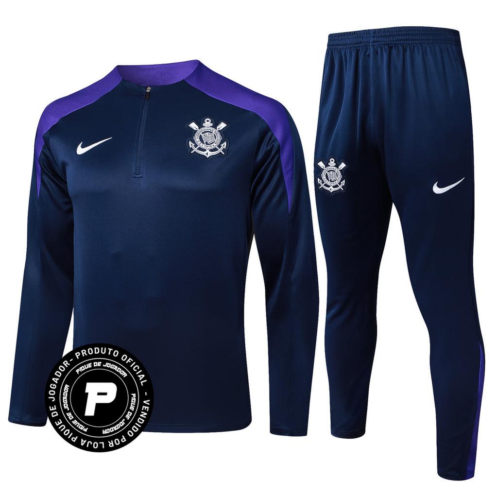 Conjunto de Treino Corinthians 25/26 Roxo - Nike, Conjunto PSG 2122 Preta e Rosa - Nike - Com Fecho, PIQUE DE JOGADOR, -PIQUE DE JOGADOR