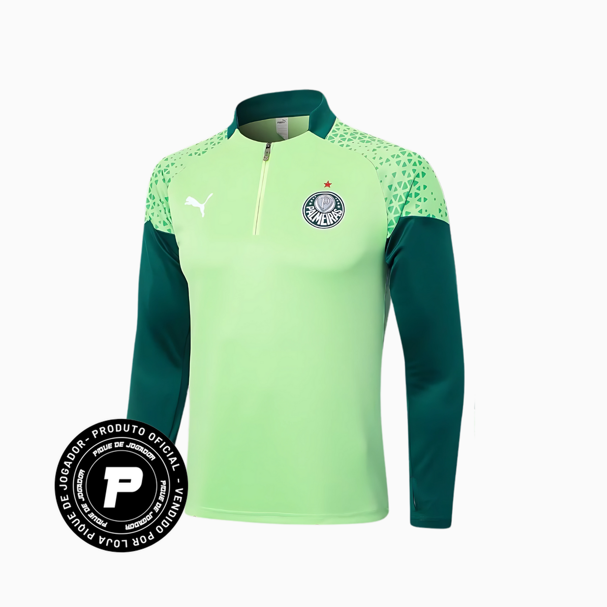 Conjunto de Treino Puma Palmeiras 2024/25 II – Masculino, Camisas de Futebol, PIQUE DE JOGADOR, O Conjunto de Treino Palmeiras 2024/25 II é a escolha ideal para quem quer vestir o manto com atitude fora das quatro linhas. Com design alternativo, detalhes modernos e tecnologia dryCELL, esse kit oferece conforto, mobilidade e estilo nos treinos, no dia a dia ou nas arquibancadas. Inspirado no uniforme de treino dos atletas palestrinos, é mais do que um conjunto – é identidade alviverde. Características e Bene