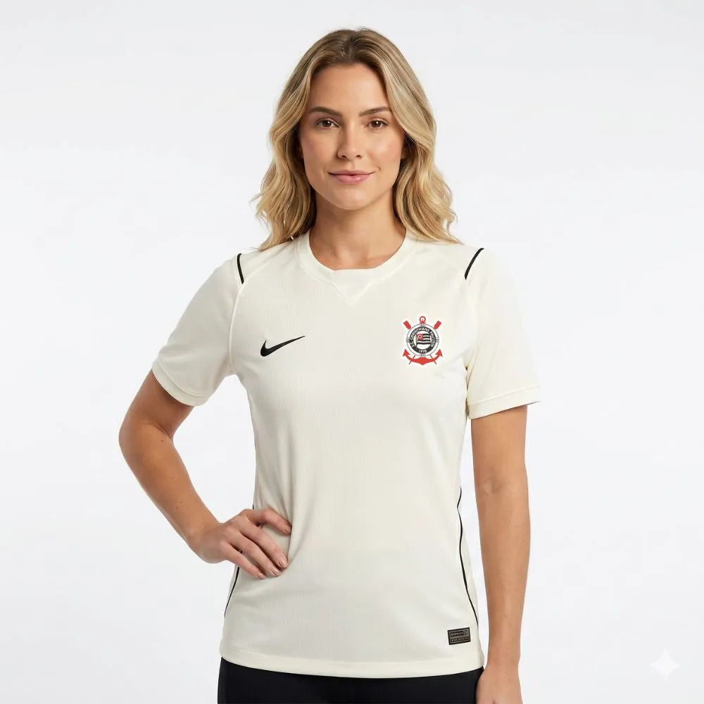 Camisa Feminina  Nike Corinthians 26/27 Home