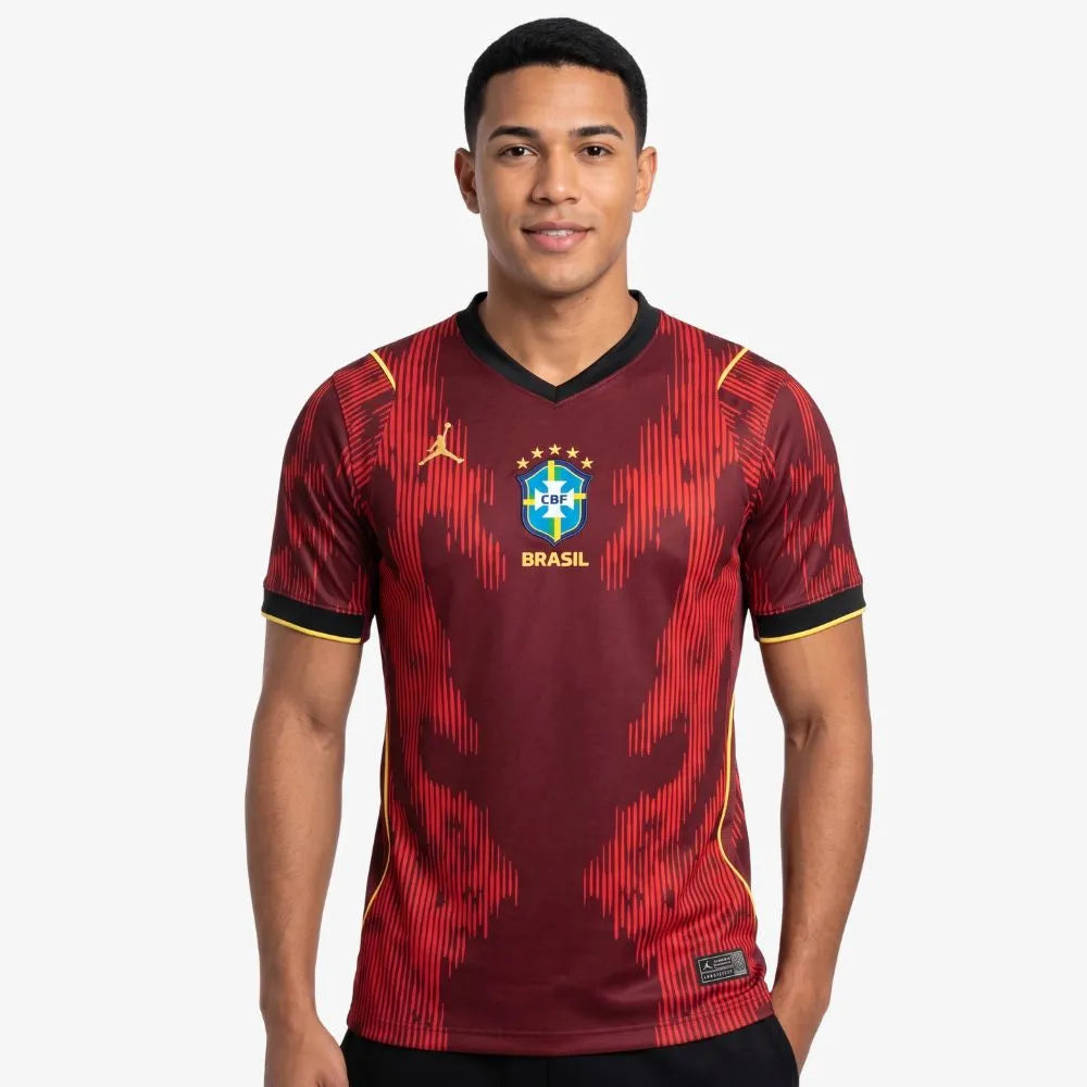 Camisa Nike x Jordan Brasil 26/27 Vermelha