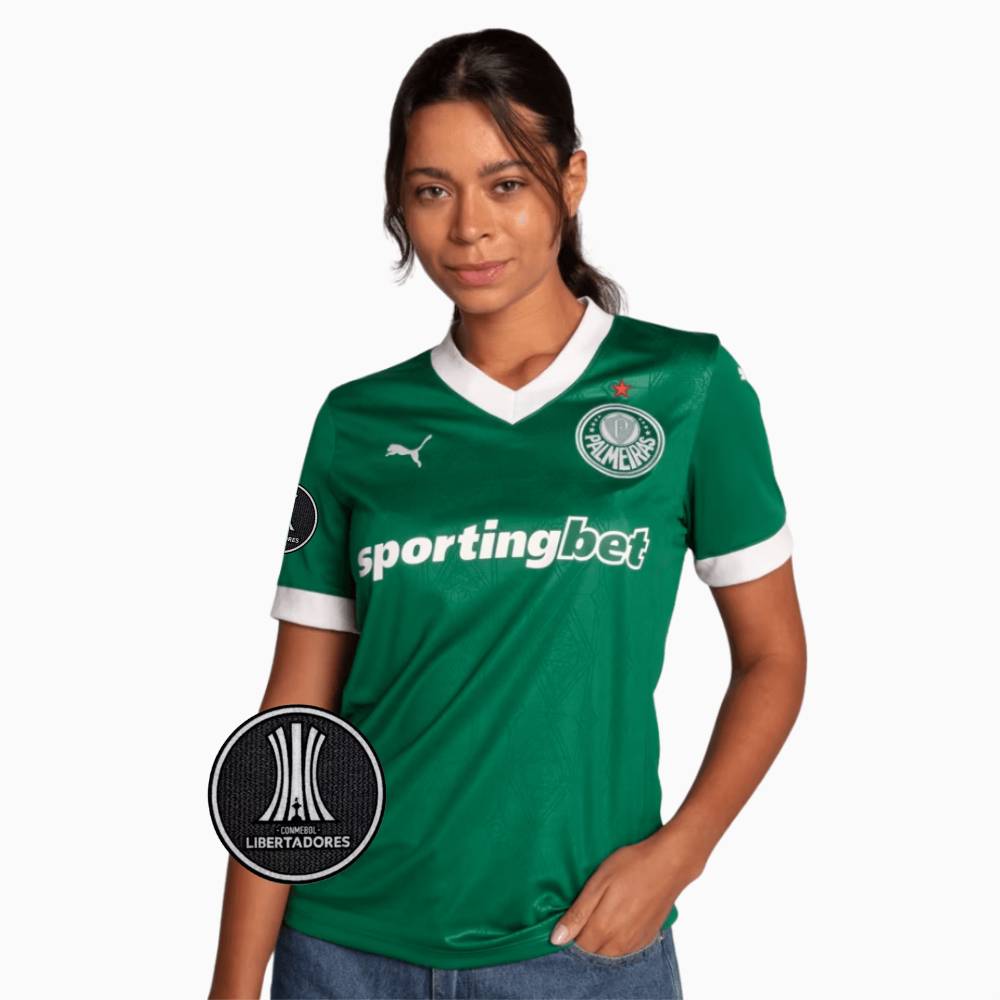 Camisa Feminina Puma Palmeiras 2025/26 Home C/ Patch Libertadores