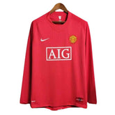 Camisa Manchester United 2007/08 Retrô Manga Longa