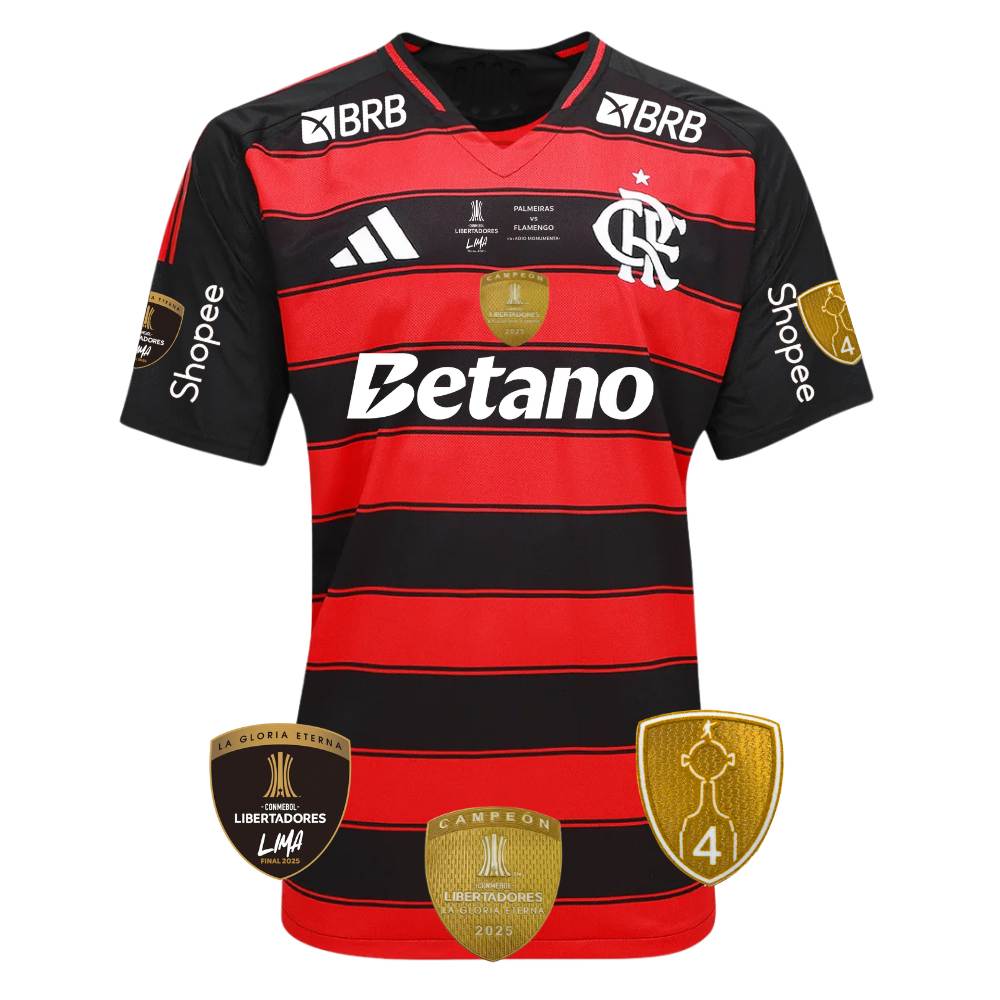 Camisa Flamengo Jogador Tetra Campeão Libertadores 2025