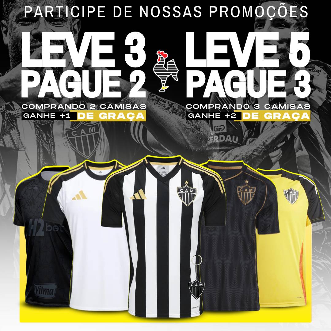Camisa Adidas Atlético Mineiro 25/26 Home C/ Patrocínios
