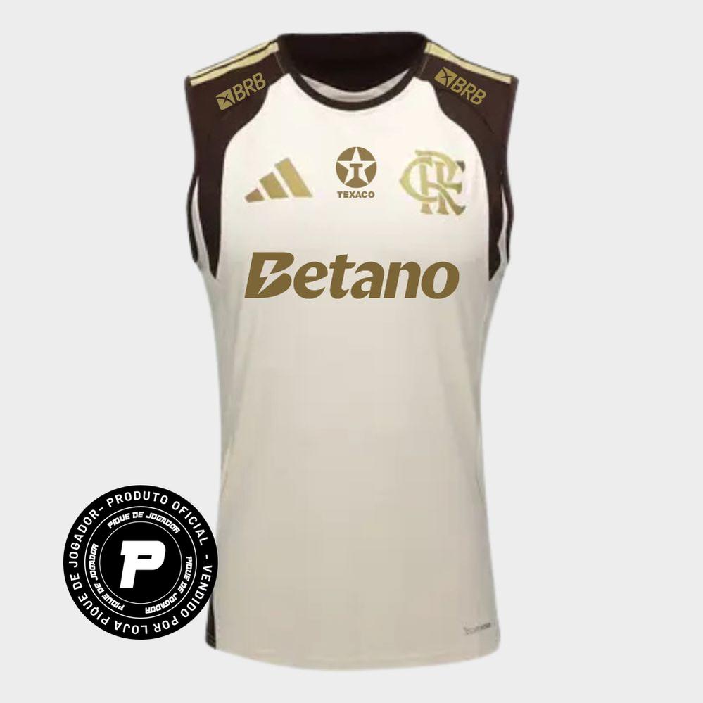 Regata Adidas Flamengo 26/27 Treino, Camisa Futebol, Adidas, Ficha do Produto A Regata Adidas Flamengo Treino 2026/27 Masculina é a escolha ideal para os torcedores que buscam desempenho máximo aliado à paixão rubro-negra. Inspirada nos mantos de treino do Mengão, ela entrega um visual moderno e funcional para elevar seu rendimento nos treinos e no dia a dia esportivo.Confeccionada em tecido leve e respirável, essa camisa proporciona excelente conforto e total liberdade de movimentos. A tecnologia Climacool