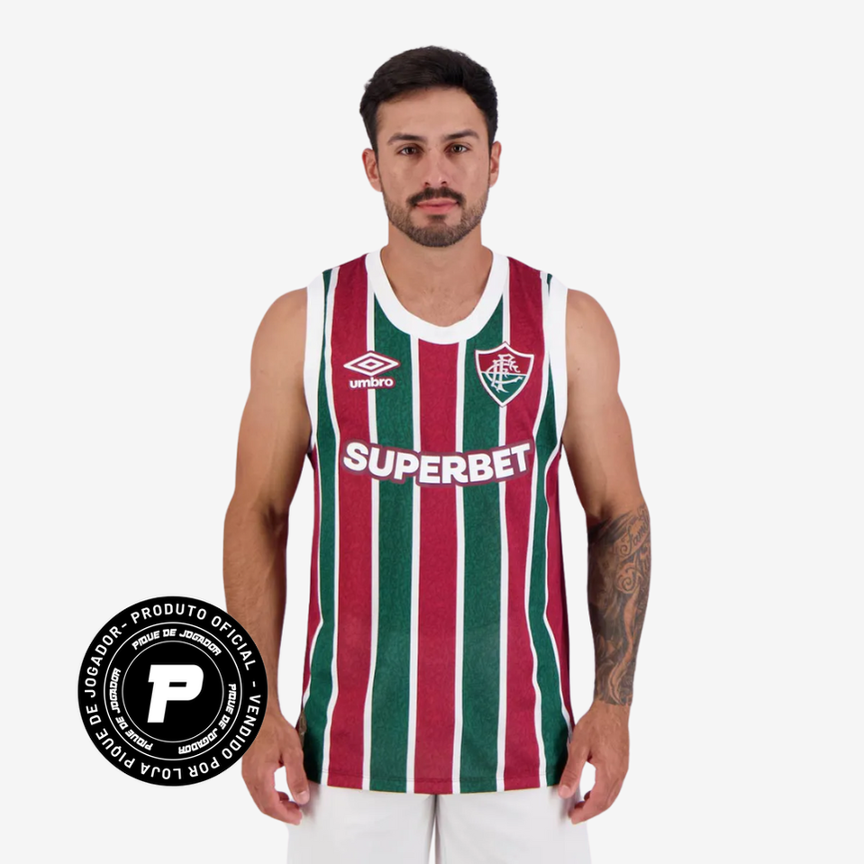 Regata Umbro Fluminense 2024/25 I, Camisas de Futebol, PIQUE DE JOGADOR, -PIQUE DE JOGADOR