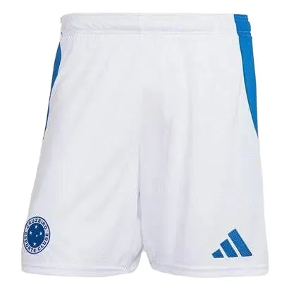 Shorts Cruzeiro 25/26 Home, Camisa Futebol, Adidas, Ficha do Produto TecnologiaAeroReady: Sistema que controla o excesso de umidade do corpo, garantindo a rápida secagem do suor durante os exercícios. Composição: 100% PoliésterMarca: AdidasIndicada para: Jogo/CasualGênero: MasculinoEscudo: EmborrachadoOrigem: ImportadoManga: Curta-PIQUE DE JOGADOR