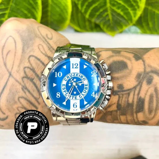 Relógio Cruzeiro Aço Inox, , PIQUE DE JOGADOR, -PIQUE DE JOGADOR