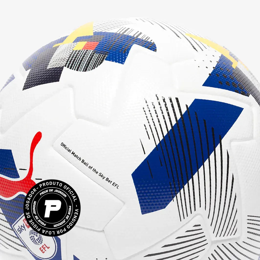 Bola Puma Orbita EFL, Camisas de Futebol, ., Paixão pelo Futebol, Qualidade de Verdade Vista sua paixão com orgulho. Na Arquibancada Esportes, cada peça é escolhida e desenvolvida com atenção aos detalhes para entregarconforto, durabilidade e acabamento de alto nível. Ideal para quem vive futebol dentro e fora do estádio. Nossas camisas e artigos esportivos contam com tecido premium, toque macio e caimento moderno – perfeitos para o dia a dia,para colecionar ou para torcer pelo seu time. Destaques do Produt